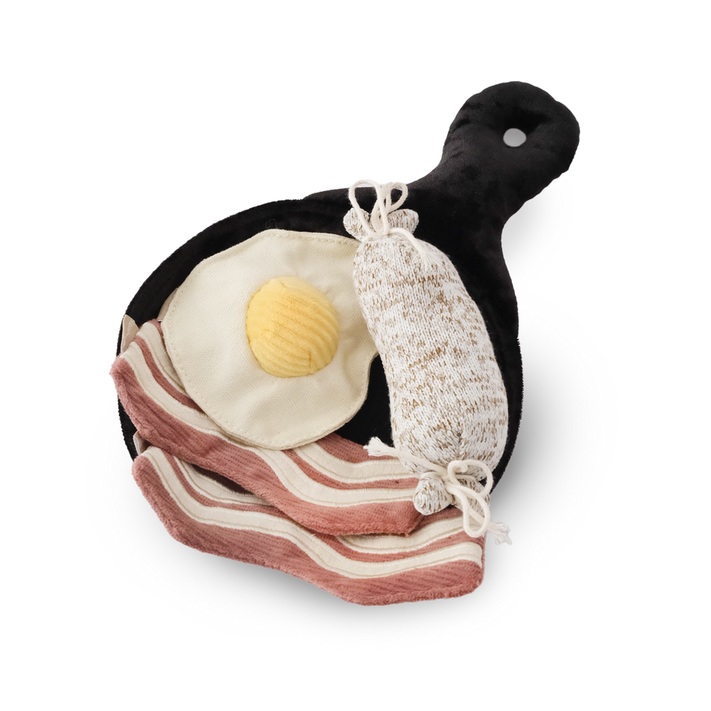 Interactive Breakfast Snuffle & Squeaky Dog Toy