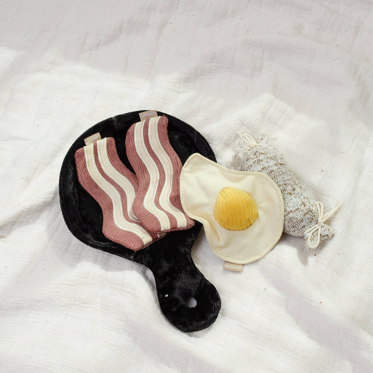 Interactive Breakfast Snuffle & Squeaky Dog Toy