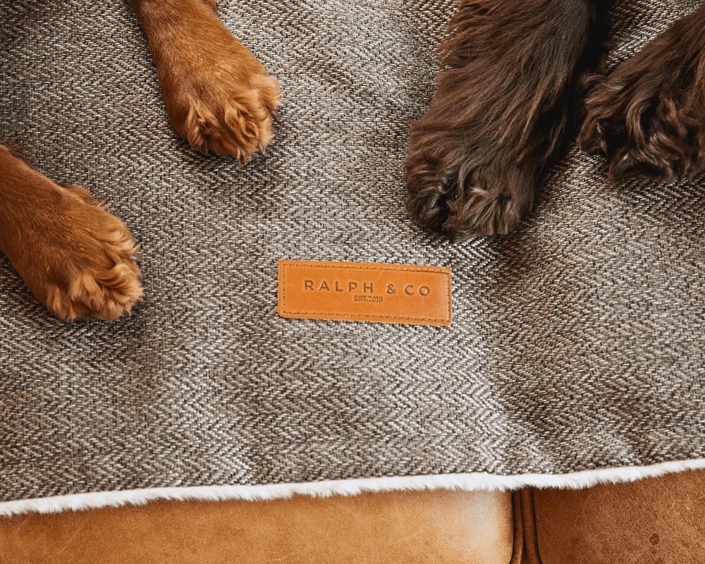 Lincoln Luxury Herringbone & Faux Fur Dog Blanket
