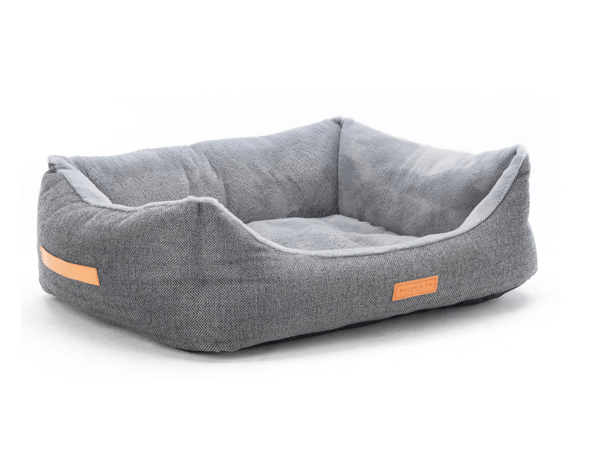 The Balmoral Luxury Herringbone Bolster Dog Bed