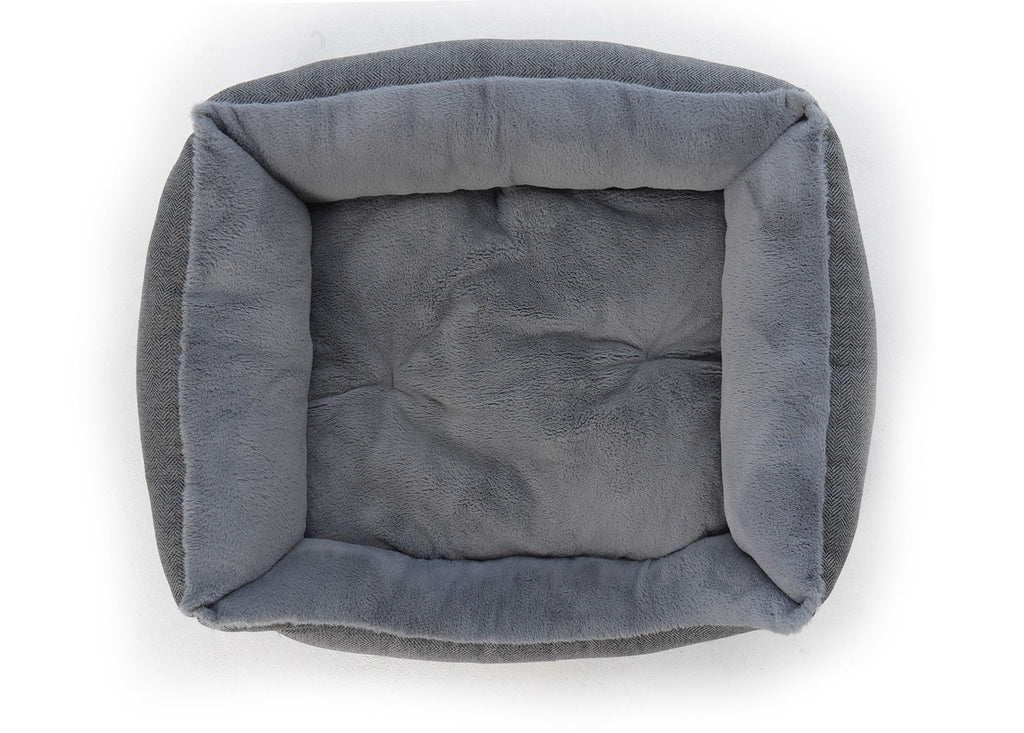 The Balmoral Luxury Herringbone Bolster Dog Bed